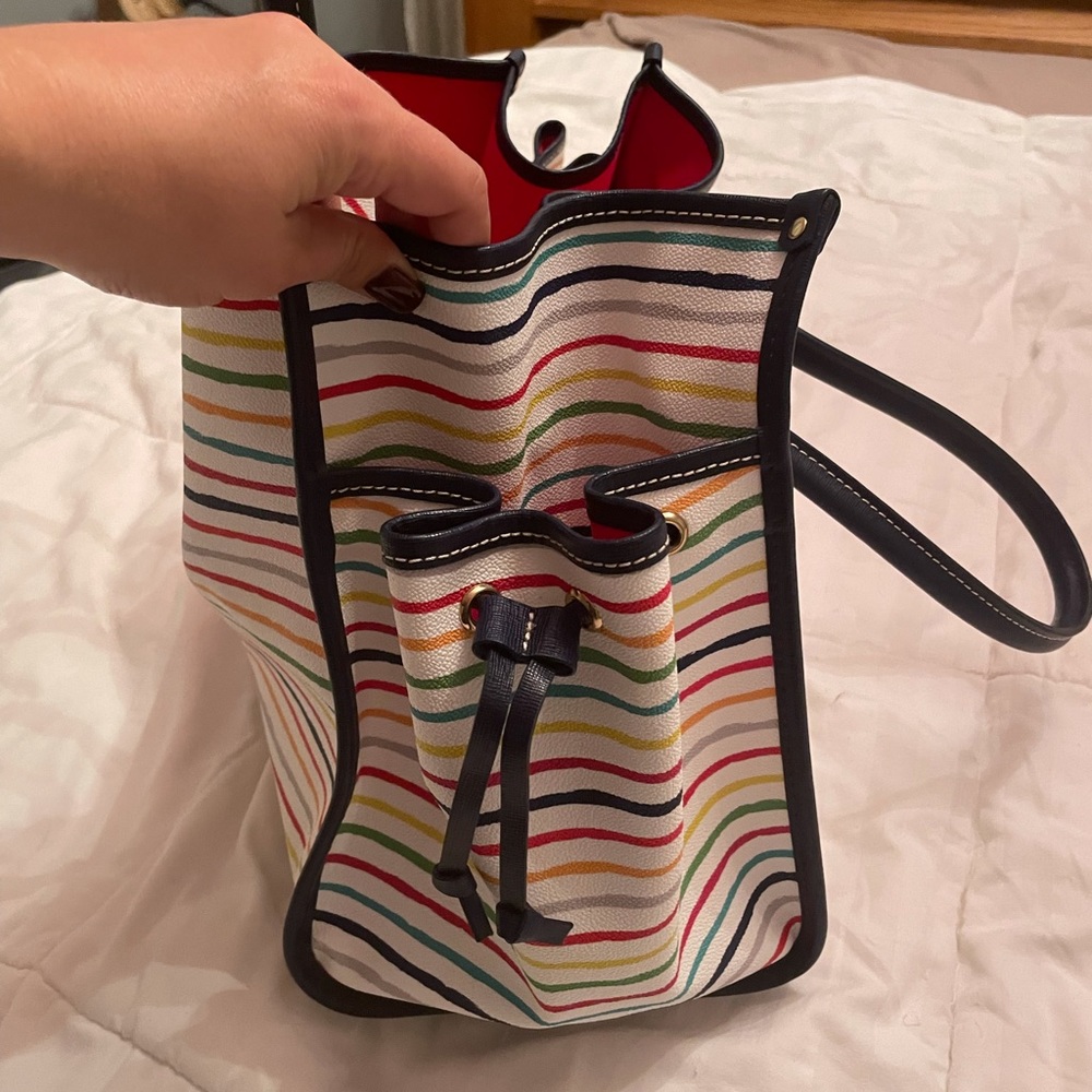 Dooney & Bourke Multi WaterColor Striped Tote/Diaper Bag LARGE